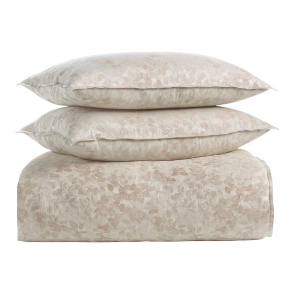 Hotel Collection Foglia 3 Pc Duvet Cover Set Beige King - Picture 2 of 4